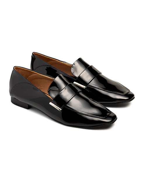 Mocasín Charol Negro Con Banda 2283474
